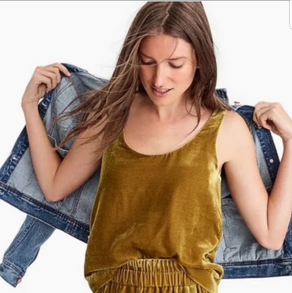 J.Crew Velvet Top - Picture 1 of 2